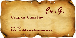 Csipka Gusztáv névjegykártya