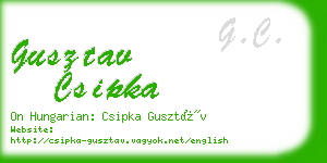 gusztav csipka business card